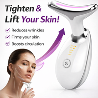 Neck Face Massager Face Sculpting Tool 3 Colour Modes And Vibration For Facial Massager For Double Chin